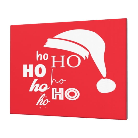 Gukieu Saying Ho Ho Ho Print Horizontal Canvas Decorative Painting 12x16 Inch Shrinkage Resistant Frame Hanging Home Wall Art Decor