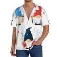 thumbnail image 1 of Gukieu School Cute Gnomes Print Men's Short-sleeved Shirts, Button-down Pocket Shirts, T-shirts, Beach Vacation Travel Summer Clothing-XX-Large, 1 of 5