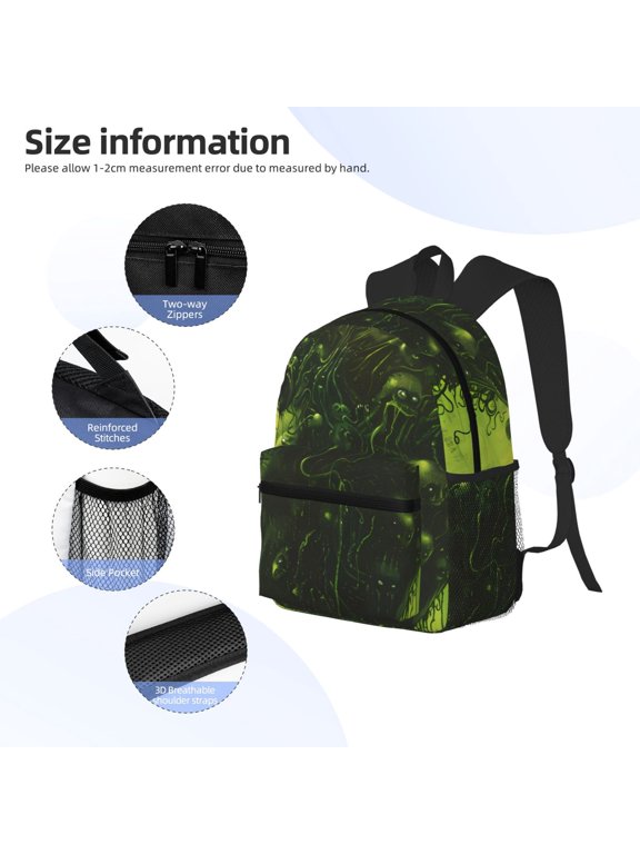 Screaming Horror Art Print Backpack, Waterproof Backpack with Adjustable Shoulder Straps, Suitable for Campus, Business, Travel, Unisex