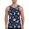 thumbnail image 1 of Gukieu Sea Creatures Print Men's Quick Dry Fitness Vest, Round Neck Sleeveless Fitness Bodybuilding Top-3X-Large, 1 of 7