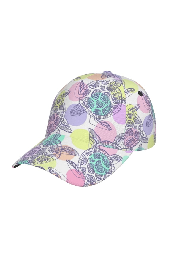 Sea Turtles Prin Baseball Cap, Adjustable Sweat-wicking Daily,Travel, Sports Cap, Unisex