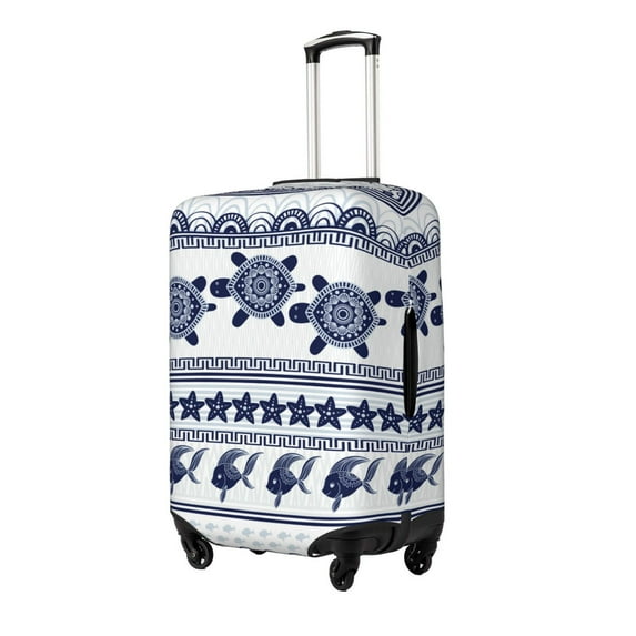 Gukieu Sea Underwater Turtles Print Suitcase Protective Cover, Elastic Zipper Buckle Suitcase Protective Cover, Suitable for Travel, Business Trip-X-Large