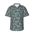thumbnail image 1 of Gukieu Skull cute organ Print Men's Short-sleeved Shirts, Button-down Lapel Hawaiian Shirts, T-shirts, Beach Vacation Summer Casual Wear,XX-Large, 1 of 7