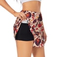 thumbnail image 1 of Gukieu Skull rock record music heart Print Women's Sports Shorts with Drawstring Elastic Waistband for Running, Yoga, Fitness-Small, 1 of 7