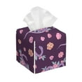 thumbnail image 1 of Gukieu Snake And Flower Print Leather Tissue Box, PVC Waterproof Velcro Opening and Closing Square Tissue Box Holder, Suitable for Home and Office Decoration, 1 of 7
