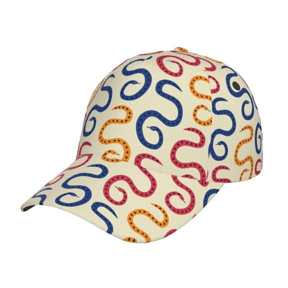 Gukieu Snake Prin Baseball Cap, Adjustable Sweat-wicking Daily,Travel, Sports Cap, Unisex