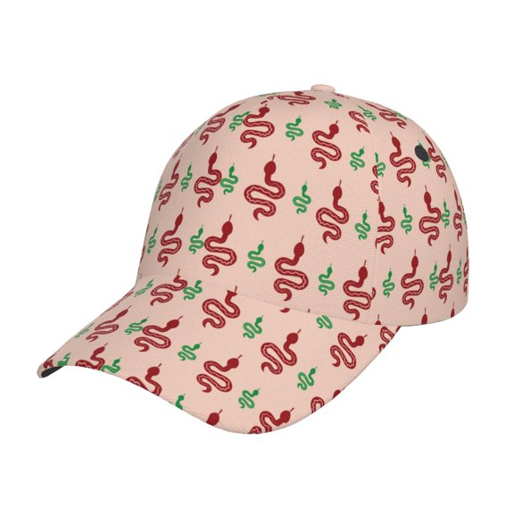 Gukieu Snake Prin Baseball Cap, Adjustable Sweat-wicking Daily,Travel, Sports Cap, Unisex