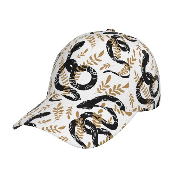 Gukieu Snake Prin Baseball Cap, Adjustable Sweat-wicking Daily,Travel, Sports Cap, Unisex