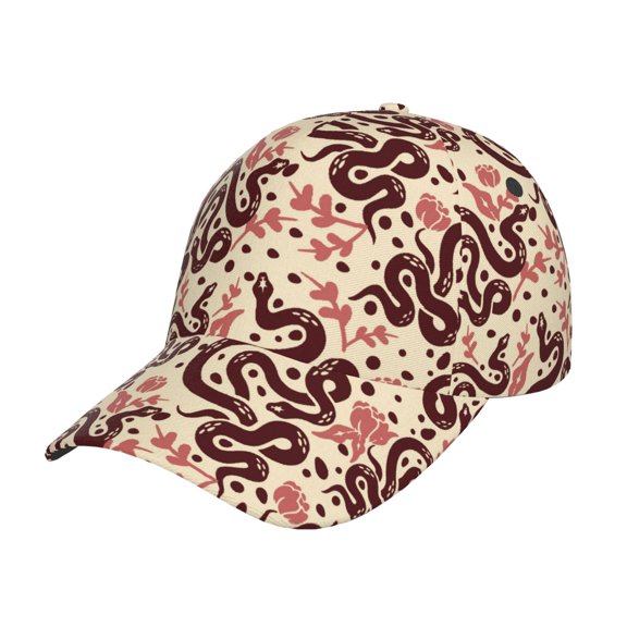 Gukieu Snake Prin Baseball Cap, Adjustable Sweat-wicking Daily,Travel, Sports Cap, Unisex