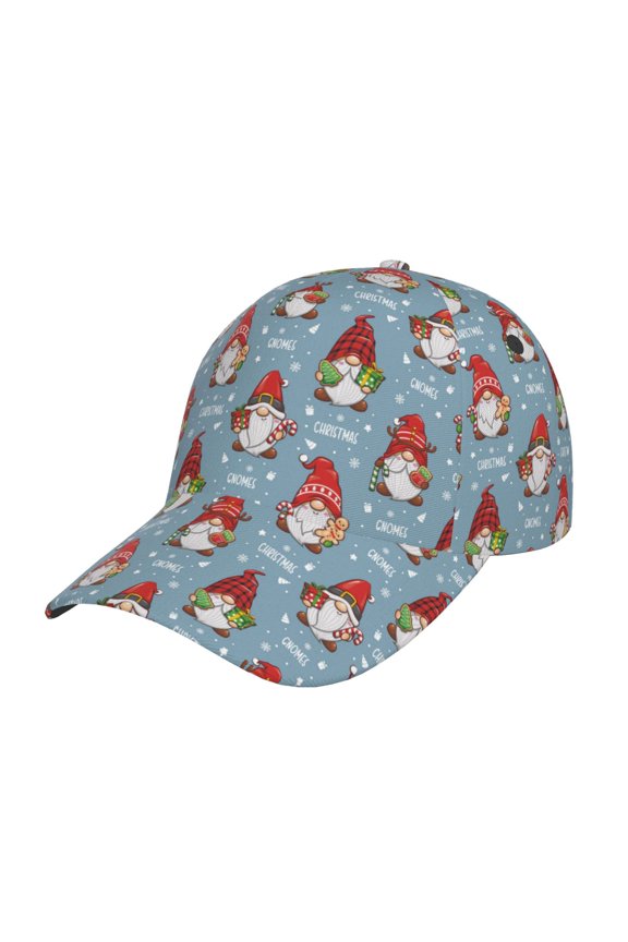 Snowflake Christmas gnome Prin Baseball Cap, Adjustable Sweat-wicking Daily,Travel, Sports Cap, Unisex