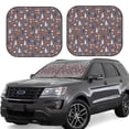 thumbnail image 1 of Gukieu Snowflake Fox Print Car Windshield Sun Visor, Foldable Anti-UV Car Sun Visor Suitable for Vans, Trucks Car Accessories-Medium, 1 of 6