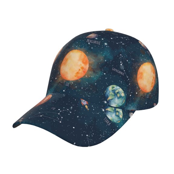 Gukieu Solar System And Planets Prin Baseball Cap, Adjustable Sweat-wicking Daily,Travel, Sports Cap, Unisex