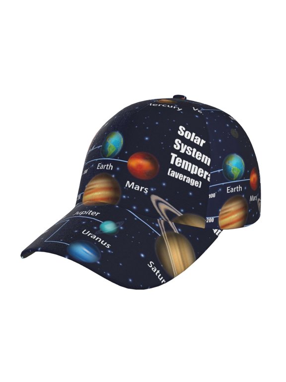 Solar System Prin Baseball Cap, Adjustable Sweat-wicking Daily,Travel, Sports Cap, Unisex
