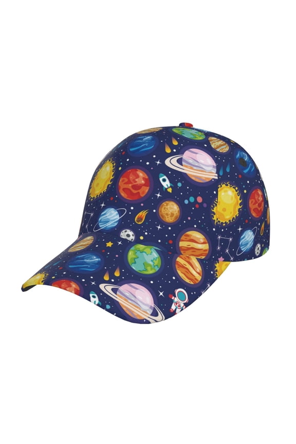 Space Planet Prin Baseball Cap, Adjustable Sweat-wicking Daily,Travel, Sports Cap, Unisex