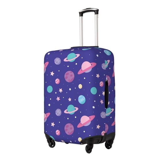 Gukieu Space Print Suitcase Protective Cover, Elastic Zipper Buckle Suitcase Protective Cover, Suitable for Travel, Business Trip-Large