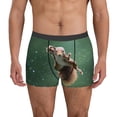 thumbnail image 1 of Gukieu Squirrel Print Men's Boxer Briefs, High Elastic Moisture Wicking Boxer Briefs Underwear-Small, 1 of 5