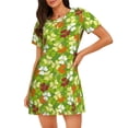thumbnail image 1 of Gukieu St. Patrick's Day3 Print Women's Nightgown, A-line Round Neck Short-sleeved Nightgown Pajamas Home Wear Suitable for Home and Outing, 1 of 6