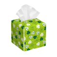thumbnail image 1 of Gukieu St. Patrick's day Print Leather Tissue Box, PVC Waterproof Velcro Opening and Closing Square Tissue Box Holder, Suitable for Home and Office Decoration, 1 of 7