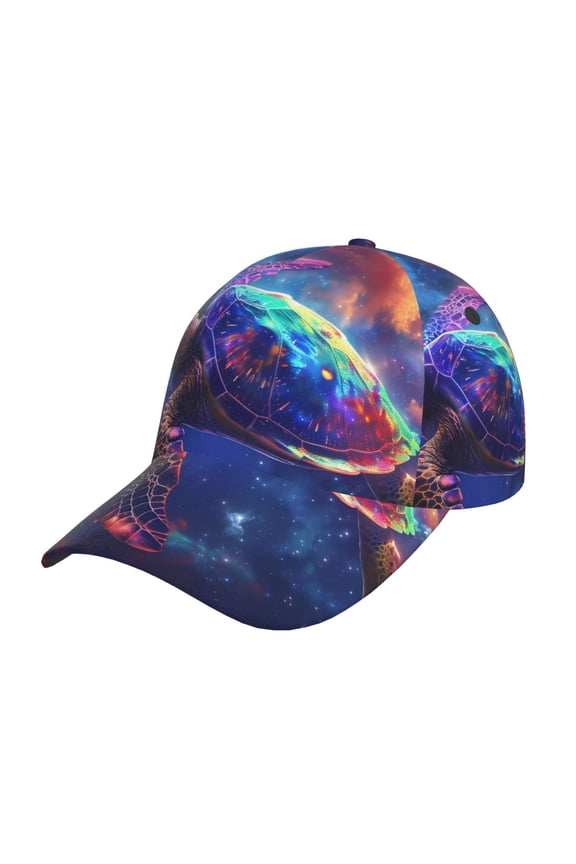 Starry Sky Turtle Prin Baseball Cap, Adjustable Sweat-wicking Daily,Travel, Sports Cap, Unisex