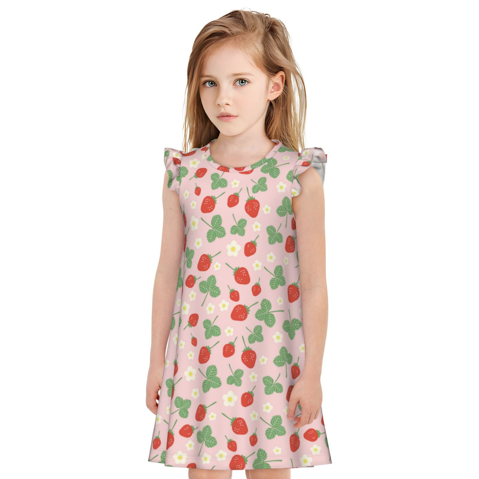 Girly Strawberry Print Nightgown - Carina main image 1