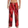 thumbnail image 1 of Gukieu Strawberry Red Print Men's Home Trousers, Elastic Drawstring Home Pajamas Clothing Suitable for Adult Men-Medium, 1 of 6