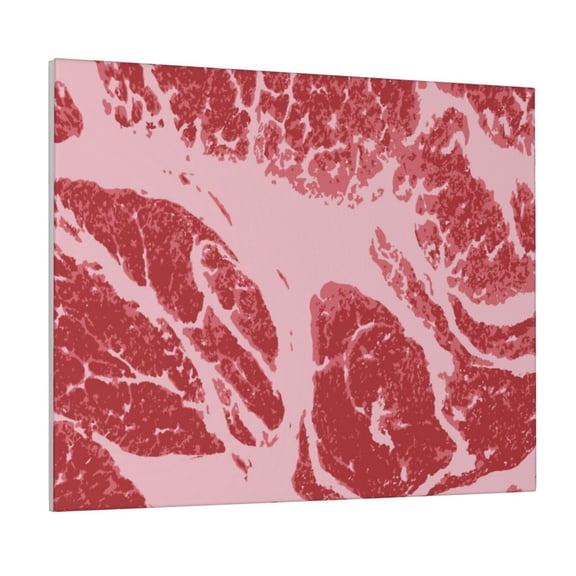 Gukieu Striped Meat Print Canvas Decorative Hanging Painting, Waterproof Art Wall Decoration with Frame, Suitable for Living Room, Bedroom