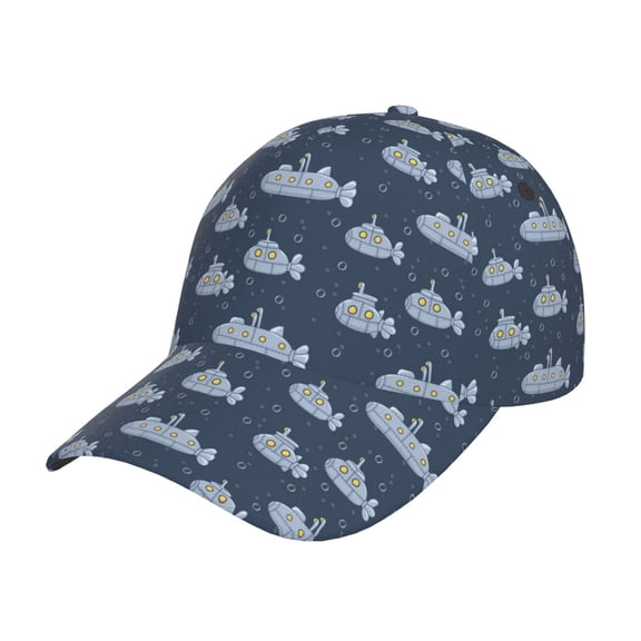 Gukieu Submarine With Periscope Prin Baseball Cap, Adjustable Sweat-wicking Daily,Travel, Sports Cap, Unisex