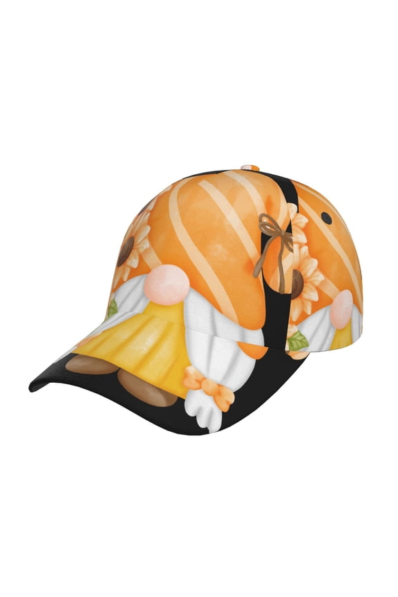 Sunflower Gnomes 2 Prin Baseball Cap, Adjustable Sweat-wicking Daily,Travel, Sports Cap, Unisex