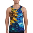 thumbnail image 1 of Gukieu Sunflower Starry Night Vibes Print Men's Quick Dry Fitness Vest, Round Neck Sleeveless Fitness Bodybuilding Top-4X-Large, 1 of 7