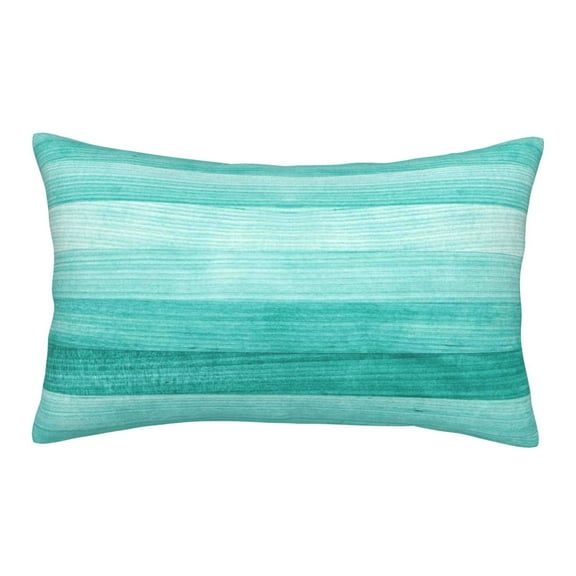 Gukieu Teal Turquoise Print Plush Pillow Cover, Hidden Zipper Pillow Protector without Pillow Core, Suitable for Bedroom, Office, Car Decoration-14"x20"