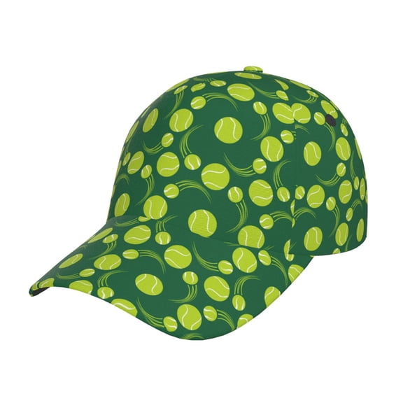 Gukieu Tennis Balls Prin Baseball Cap, Adjustable Sweat-wicking Daily,Travel, Sports Cap, Unisex