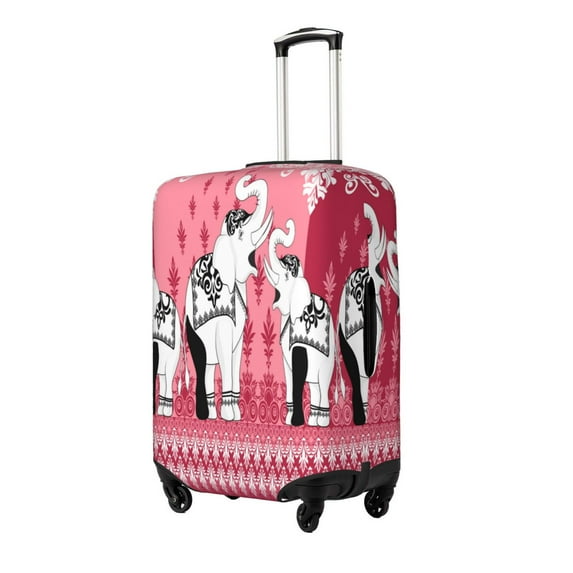 Gukieu Thai elephant Print Suitcase Protective Cover, Elastic Zipper Buckle Suitcase Protective Cover, Suitable for Travel, Business Trip-Small