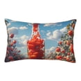 thumbnail image 1 of Gukieu Tomato Field Bottle Print Plush Pillow Cover, Hidden Zipper Pillow Protector without Pillow Core, Suitable for Bedroom, Office, Car Decoration-20"x30", 1 of 6