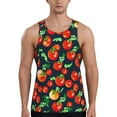 thumbnail image 1 of Gukieu Tomatoes Print Men's Quick Dry Fitness Vest, Round Neck Sleeveless Fitness Bodybuilding Top-3X-Large, 1 of 1