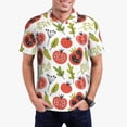 thumbnail image 1 of Gukieu Tomatoes Print Men's Quick-drying POLO Shirt, Button-down Summer T-shirt, Suitable for Work and Outdoor Activities-3X-Large, 1 of 6