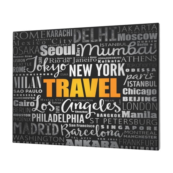 Gukieu Travel Print Horizontal Canvas Decorative Painting 12x16 Inch Shrinkage Resistant Frame Hanging Home Wall Art Decor