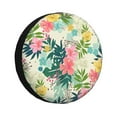 thumbnail image 1 of Gukieu Tropical Flowers Print Car Tire Cover, Adjustable Waterproof and Dustproof Tire Protection Cover, Suitable for SUV, Truck, Van-15 inch, 1 of 6