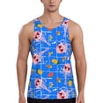 thumbnail image 1 of Gukieu Tropical Jellyfishes Print Men's Quick Dry Fitness Vest, Round Neck Sleeveless Fitness Bodybuilding Top-XX-Large, 1 of 1