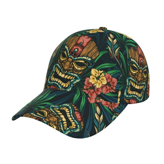 Gukieu Tropical Tribe Mask Prin Baseball Cap, Adjustable Sweat-wicking Daily,Travel, Sports Cap, Unisex