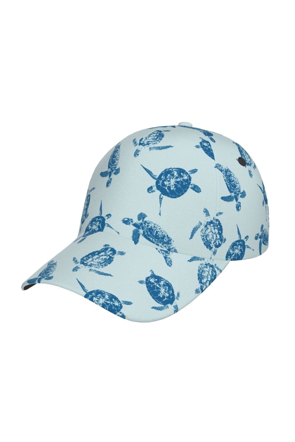 Turtle Prin Baseball Cap, Adjustable Sweat-wicking Daily,Travel, Sports Cap, Unisex