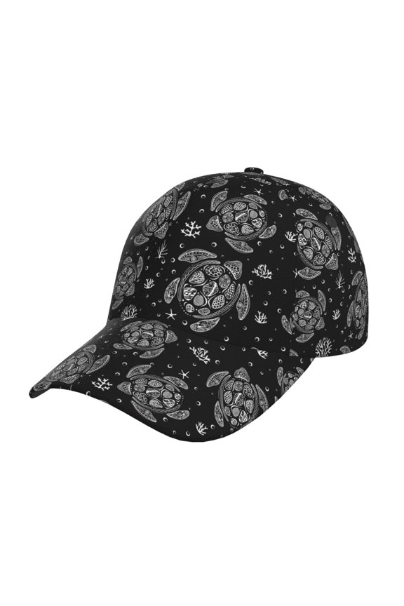 Turtle Prin Baseball Cap, Adjustable Sweat-wicking Daily,Travel, Sports Cap, Unisex