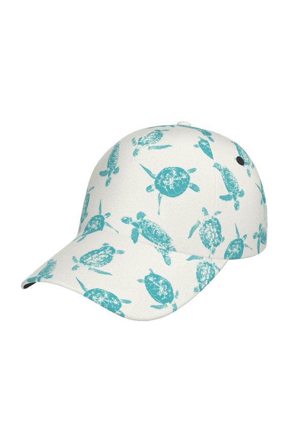 Turtle Prin Baseball Cap, Adjustable Sweat-wicking Daily,Travel, Sports Cap, Unisex