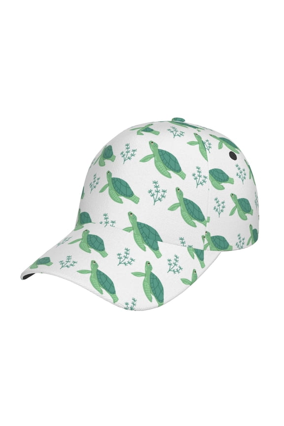 Turtle Prin Baseball Cap, Adjustable Sweat-wicking Daily,Travel, Sports Cap, Unisex