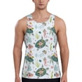 thumbnail image 1 of Gukieu Turtle and Sea Life Print Men's Quick Dry Fitness Vest, Round Neck Sleeveless Fitness Bodybuilding Top-Large, 1 of 7