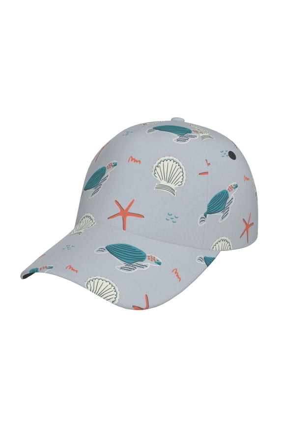 Turtles And Shells Prin Baseball Cap, Adjustable Sweat-wicking Daily,Travel, Sports Cap, Unisex