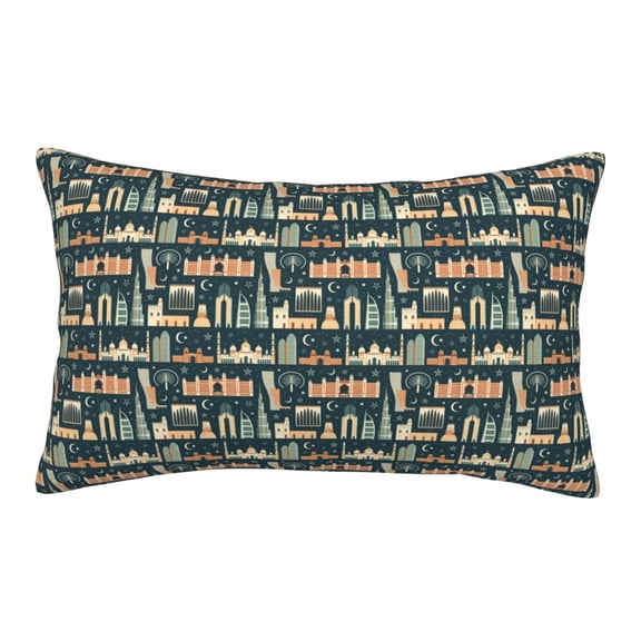 Gukieu UAE Travel1 1 Print Plush Pillow Cover, Hidden Zipper Pillow Protector without Pillow Core, Suitable for Bedroom, Office, Car Decoration-16"x24"