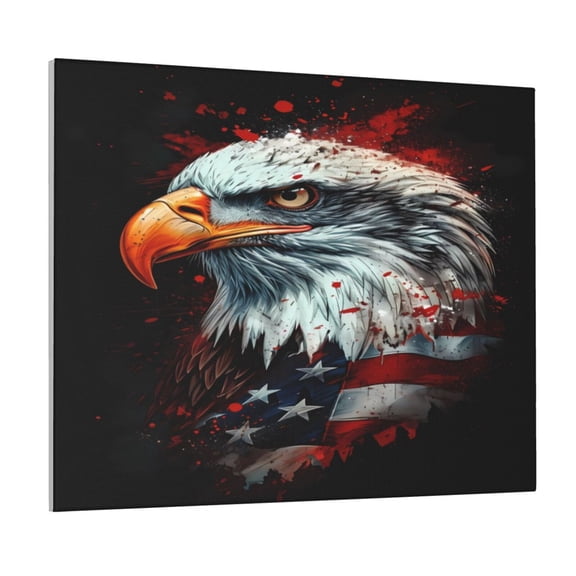 Gukieu USA Bald Eagle Print Canvas Decorative Hanging Painting, Waterproof Art Wall Decoration with Frame, Suitable for Living Room, Bedroom