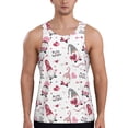 thumbnail image 1 of Gukieu Valentine's Day gnomes Print Men's Quick Dry Fitness Vest, Round Neck Sleeveless Fitness Bodybuilding Top-Large, 1 of 7