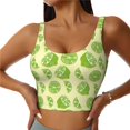thumbnail image 1 of Gukieu Various Lemons Print Women's Sports Vest, Low-neck U-shaped Removable Pad Sports Bra for Yoga, Exercise, Dance-, 1 of 8