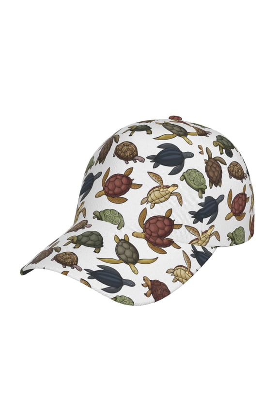 Various Turtle Prin Baseball Cap, Adjustable Sweat-wicking Daily,Travel, Sports Cap, Unisex